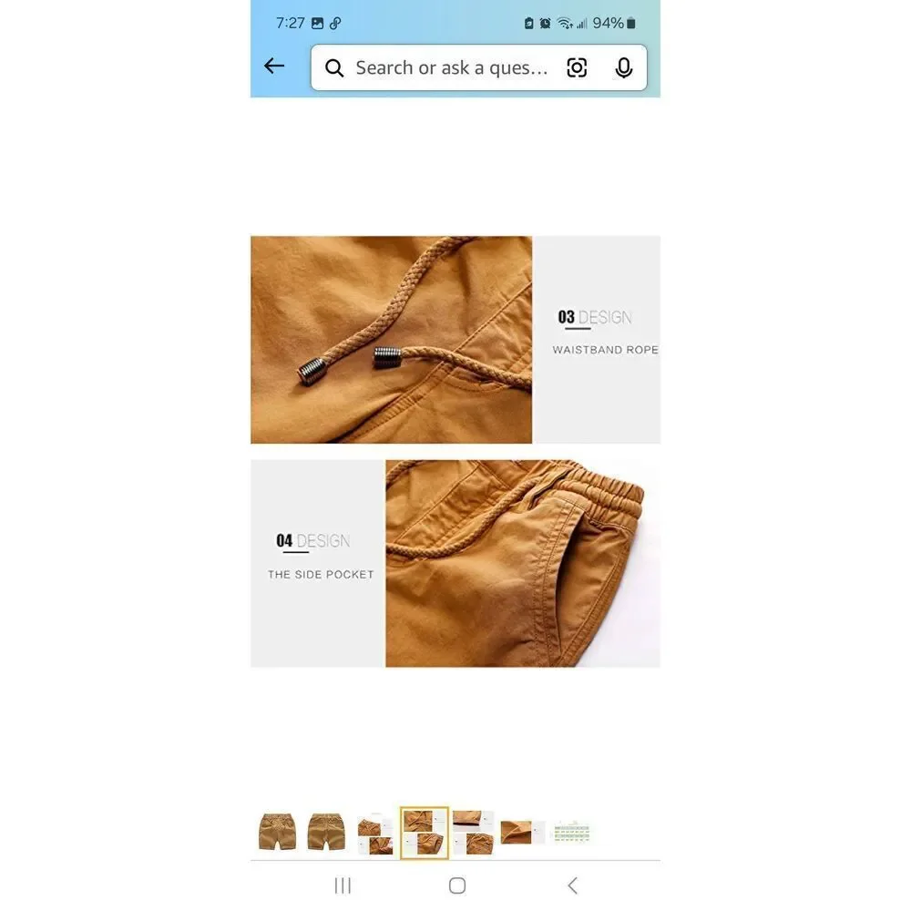 New Boys Size 14 QLZ Yellow Brown Summer Casual Shorts Elastic Drawstring Waist